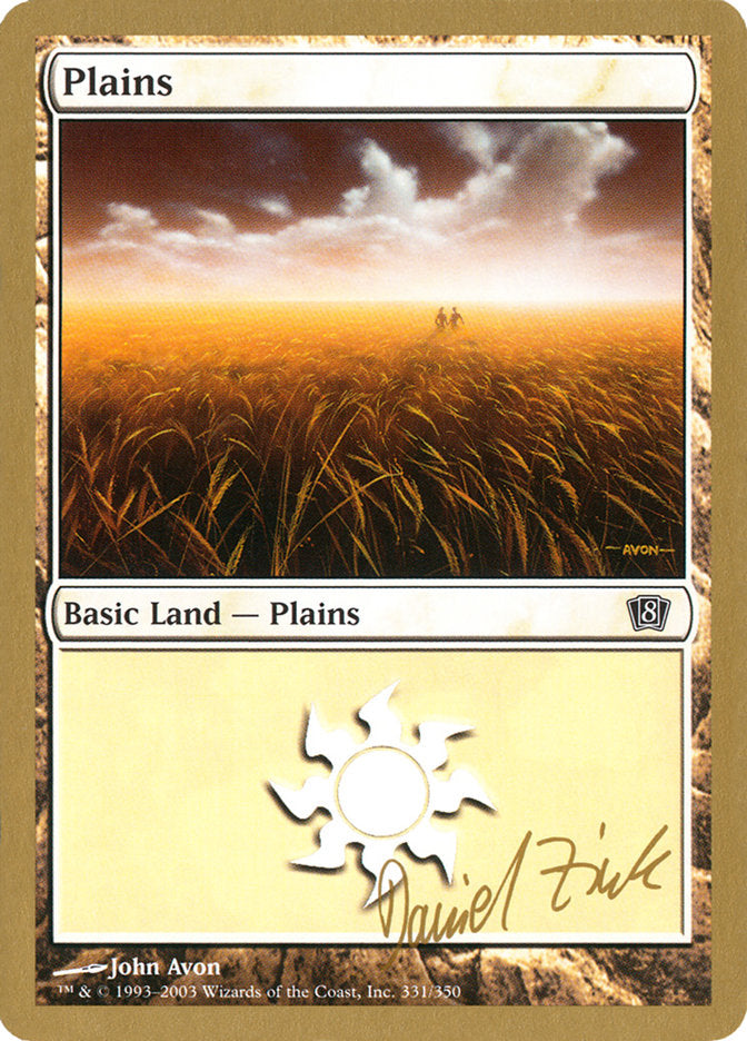 Plains (dz331) (Daniel Zink) [World Championship Decks 2003] | Gamers Paradise