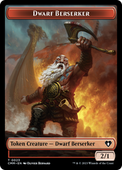 Elemental (0024) // Dwarf Berserker Double-Sided Token [Commander Masters Tokens] | Gamers Paradise