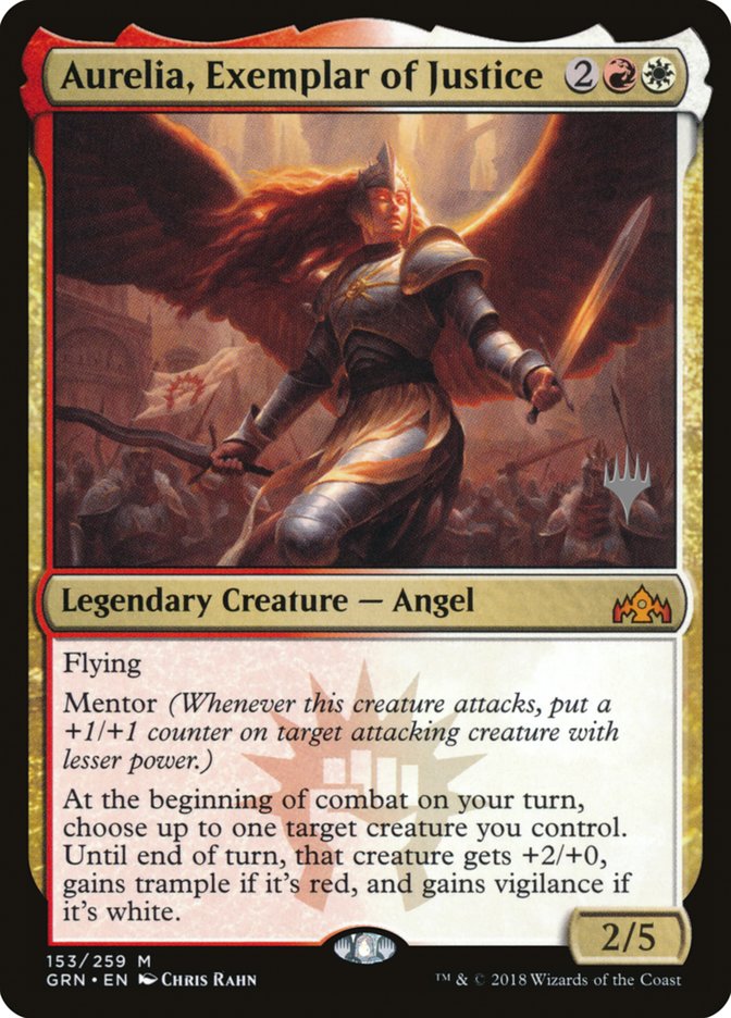Aurelia, Exemplar of Justice (Promo Pack) [Guilds of Ravnica Promos] | Gamers Paradise