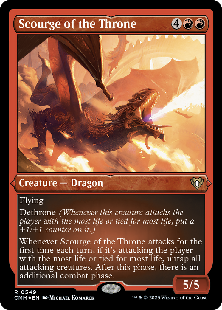 Scourge of the Throne (Foil Etched) [Commander Masters] | Gamers Paradise