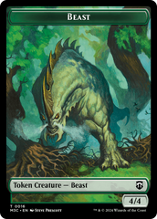 Beast (0016) (Ripple Foil) // Copy Double-Sided Token [Modern Horizons 3 Commander Tokens] | Gamers Paradise