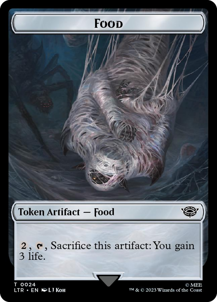 Treasure // Food (0024) Double-Sided Token (Surge Foil) [The Lord of the Rings: Tales of Middle-Earth Tokens] | Gamers Paradise