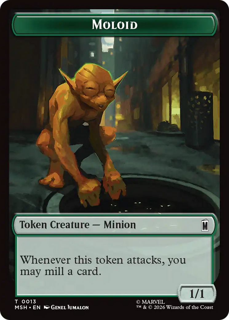 Wall // Moloid Double-Sided Token [Marvel Super Heroes Tokens] | Gamers Paradise