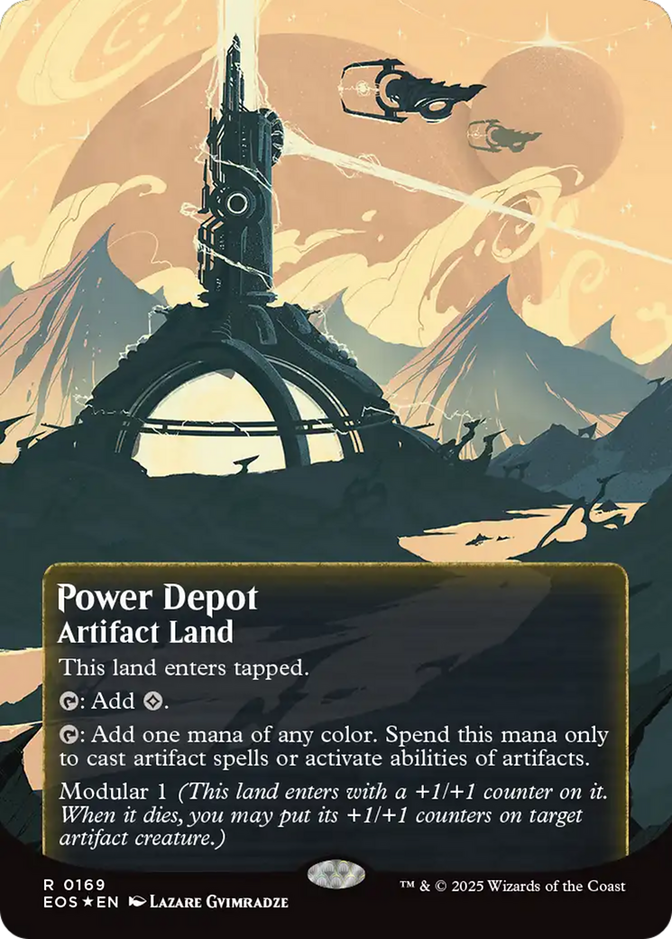 Power Depot (0169) (Borderless) (Galaxy Foil) [Edge of Eternities: Stellar Sights] | Gamers Paradise