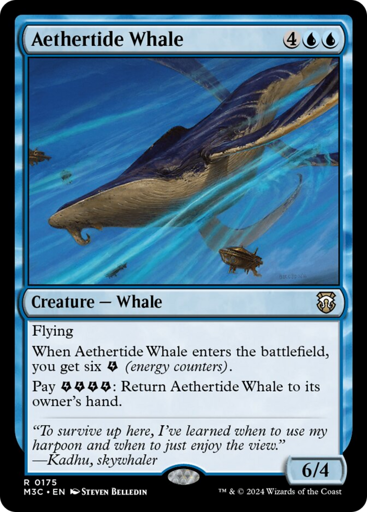Aethertide Whale (Ripple Foil) [Modern Horizons 3 Commander] | Gamers Paradise