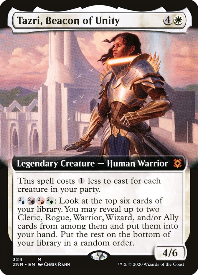 Tazri, Beacon of Unity (Extended Art) [Zendikar Rising] | Gamers Paradise