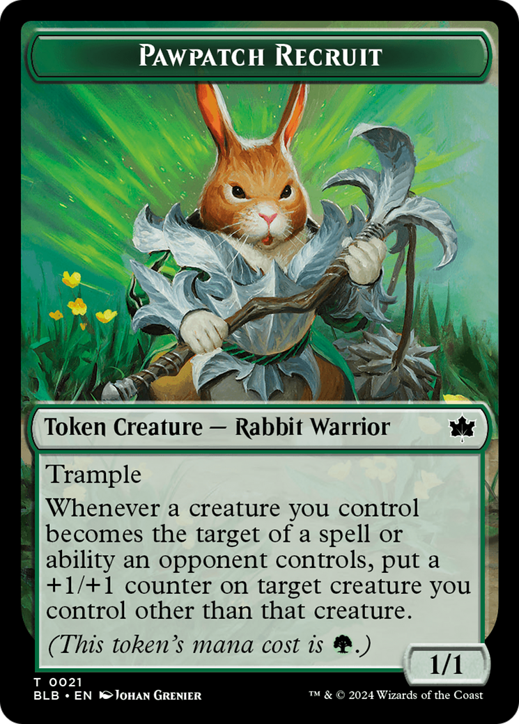 Pawpatch Recruit // Map Double-Sided Token [Bloomburrow Tokens] | Gamers Paradise