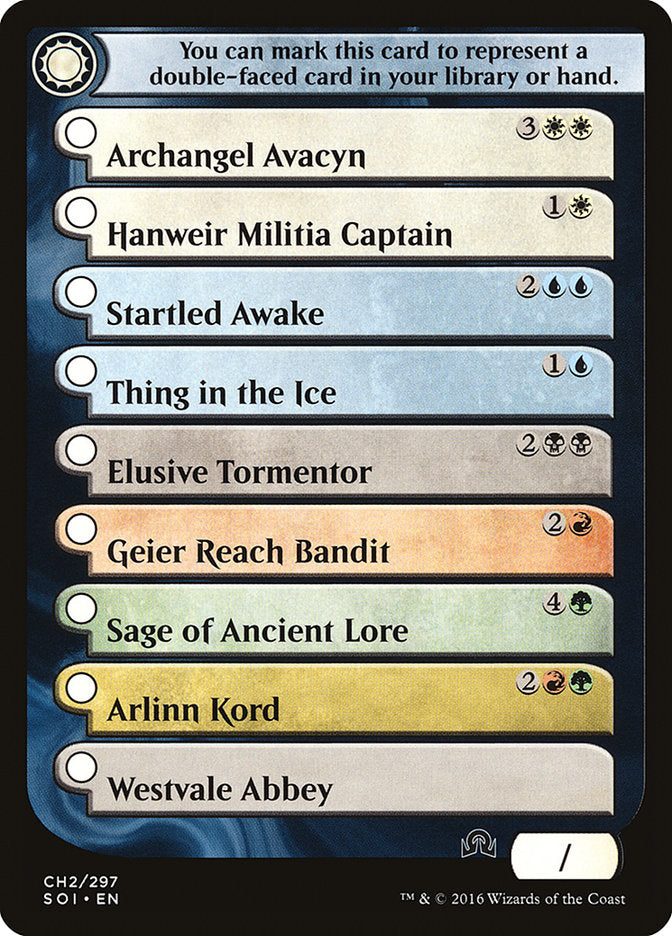 Shadows Over Innistrad Checklist 2 [Shadows over Innistrad Tokens] | Gamers Paradise