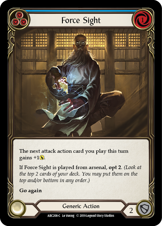Force Sight (Blue) [ARC208-C] (Arcane Rising)  1st Edition Normal | Gamers Paradise