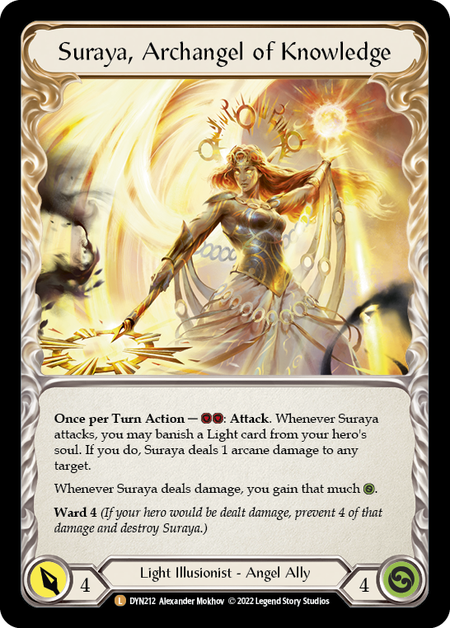 Invoke Suraya // Suraya, Archangel of Knowledge [DYN212] (Dynasty)  Rainbow Foil | Gamers Paradise