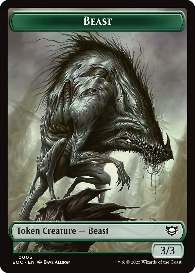 Clue // Beast (0005) Double-Sided Token [Edge of Eternities Commander Tokens] | Gamers Paradise