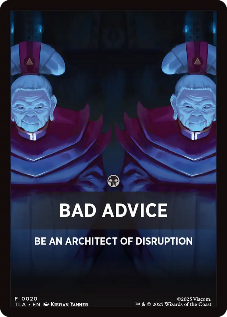 Bad Advice Theme Card [Avatar: The Last Airbender Tokens] | Gamers Paradise