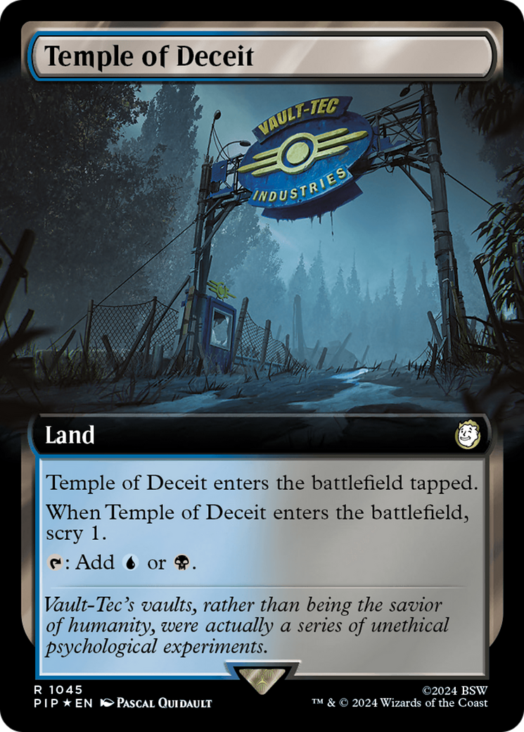 Temple of Deceit (Extended Art) (Surge Foil) [Fallout] | Gamers Paradise