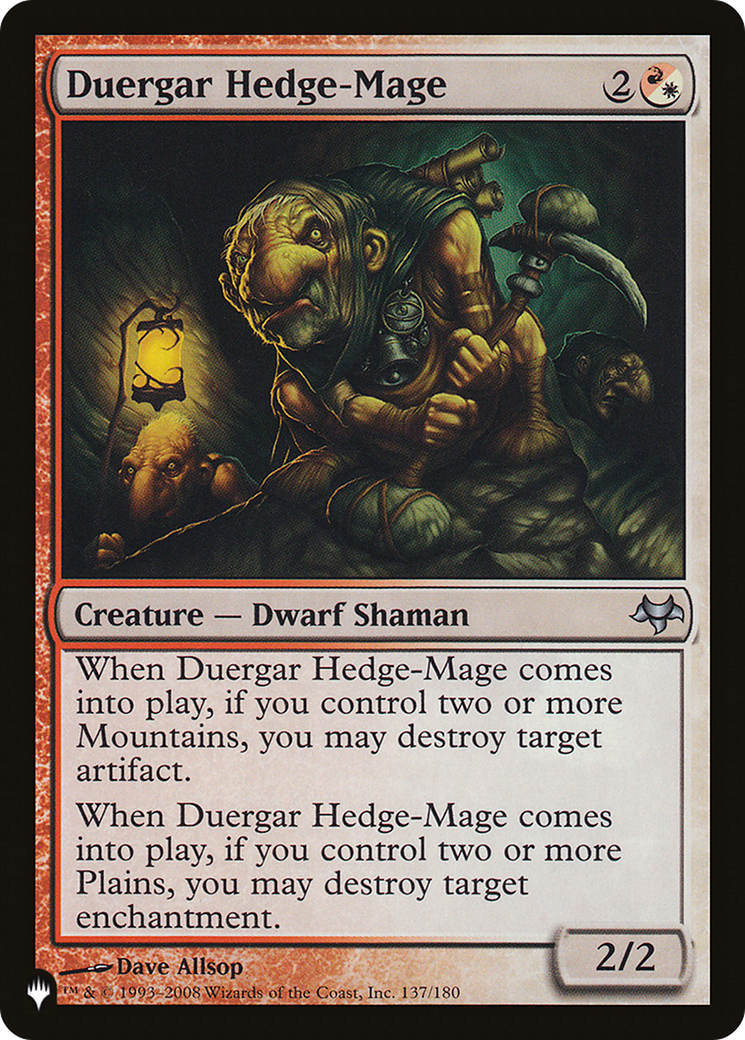 Duergar Hedge-Mage [The List Reprints] | Gamers Paradise