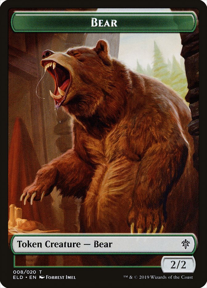 Bear Token [Throne of Eldraine Tokens] | Gamers Paradise