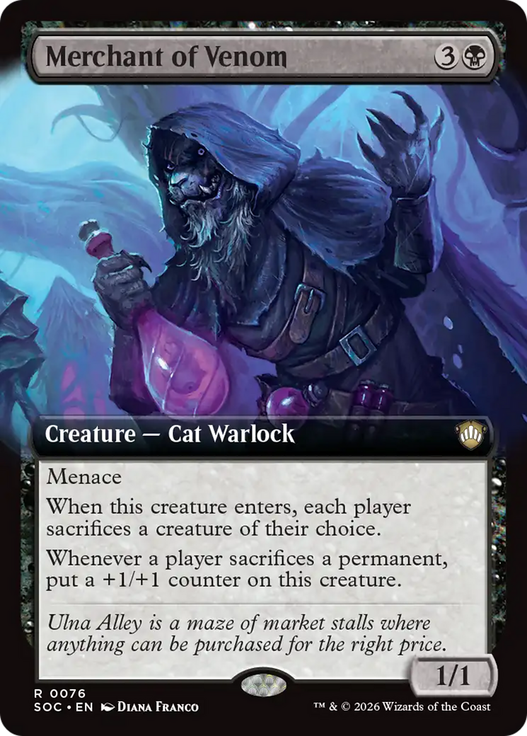 Merchant of Venom (Extended Art) [Secrets of Strixhaven Commander] | Gamers Paradise