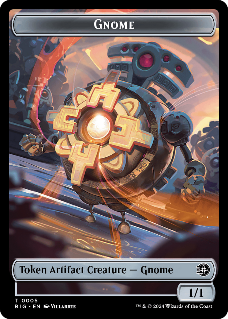 Treasure // Gnome Double-Sided Token [Outlaws of Thunder Junction Tokens] | Gamers Paradise