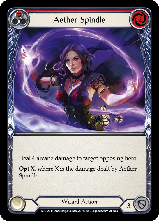 Aether Spindle (Red) [ARC126-R] (Arcane Rising)  1st Edition Rainbow Foil | Gamers Paradise