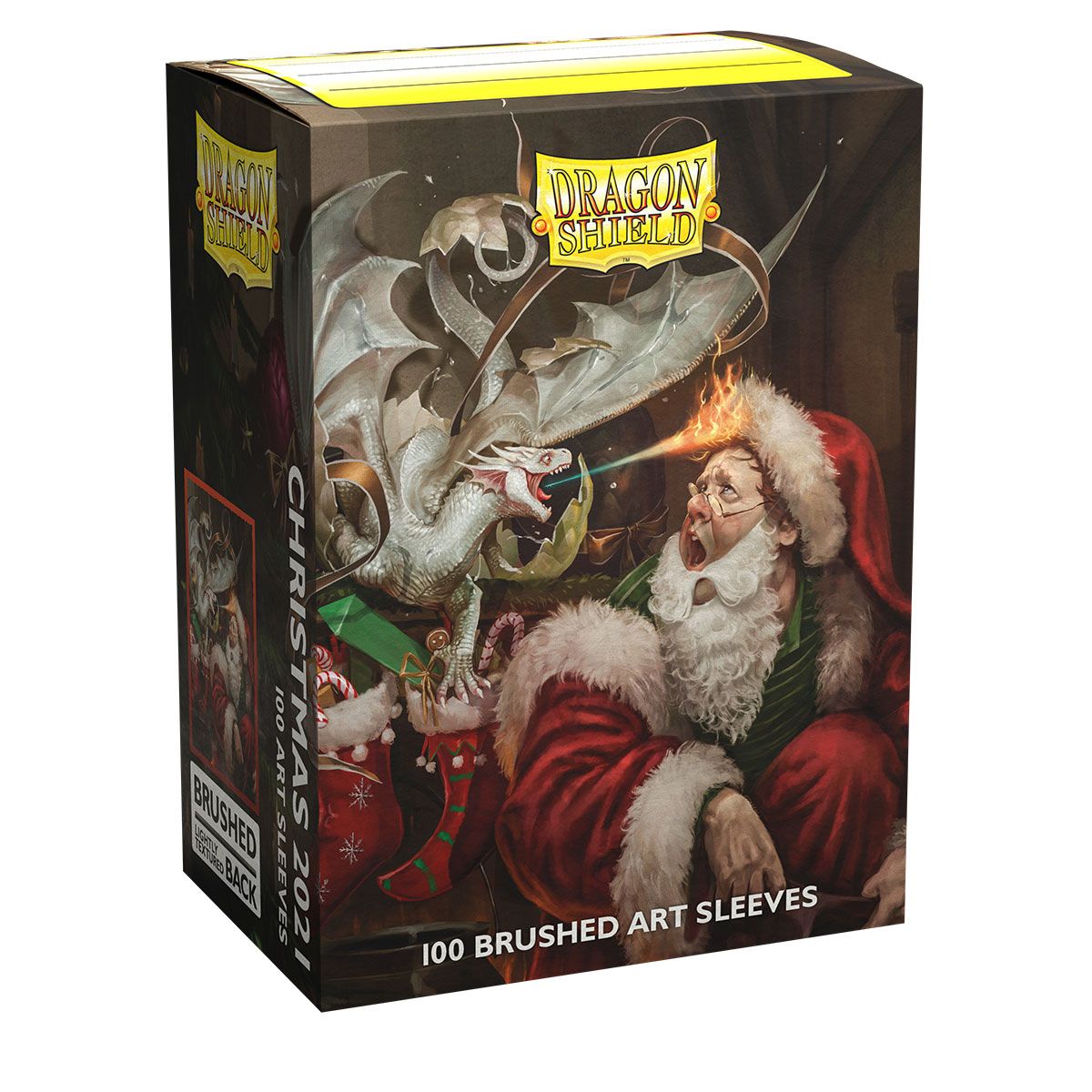 Dragon Shield: Standard 100ct Brushed Art Sleeves - Christmas Dragon (2021) | Gamers Paradise