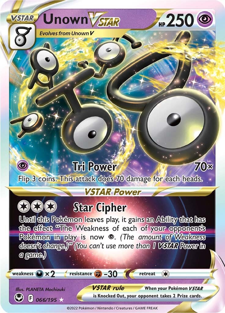 Unown VSTAR (066/195) [Sword & Shield: Silver Tempest] | Gamers Paradise