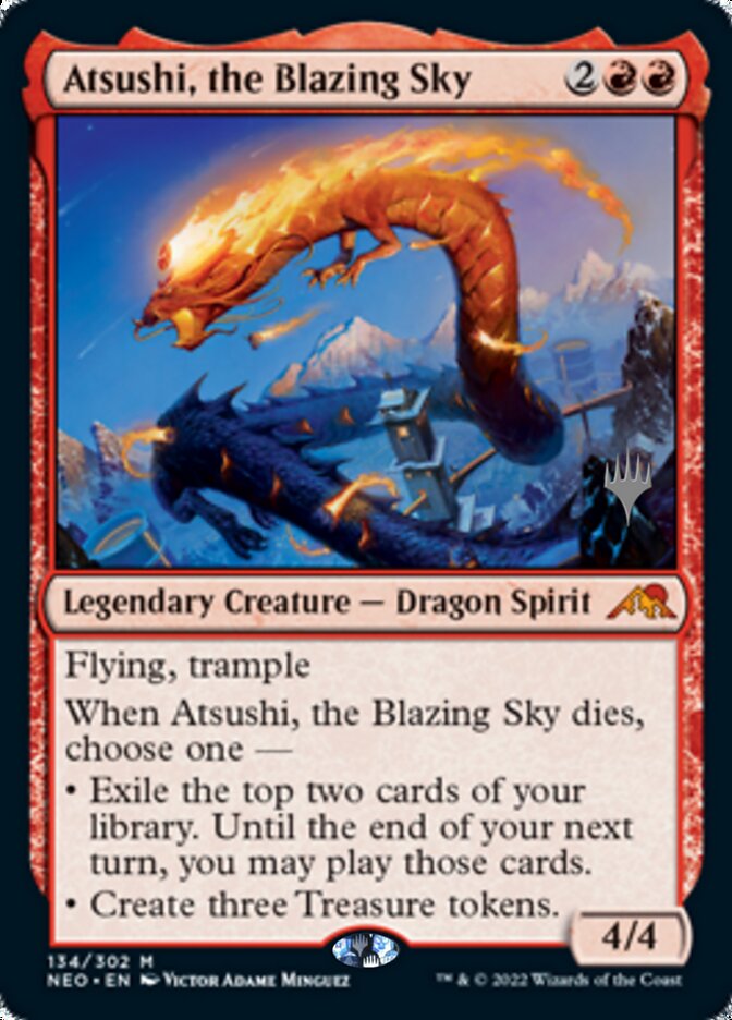 Atsushi, the Blazing Sky (Promo Pack) [Kamigawa: Neon Dynasty Promos] | Gamers Paradise