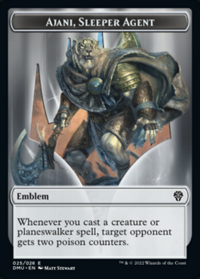 Soldier // Ajani, Sleeper Agent Emblem Double-Sided Token [Dominaria United Tokens] | Gamers Paradise