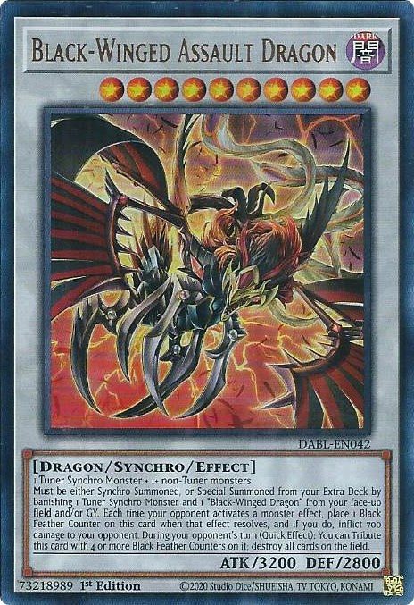 Black-Winged Assault Dragon [DABL-EN042] Ultra Rare | Gamers Paradise