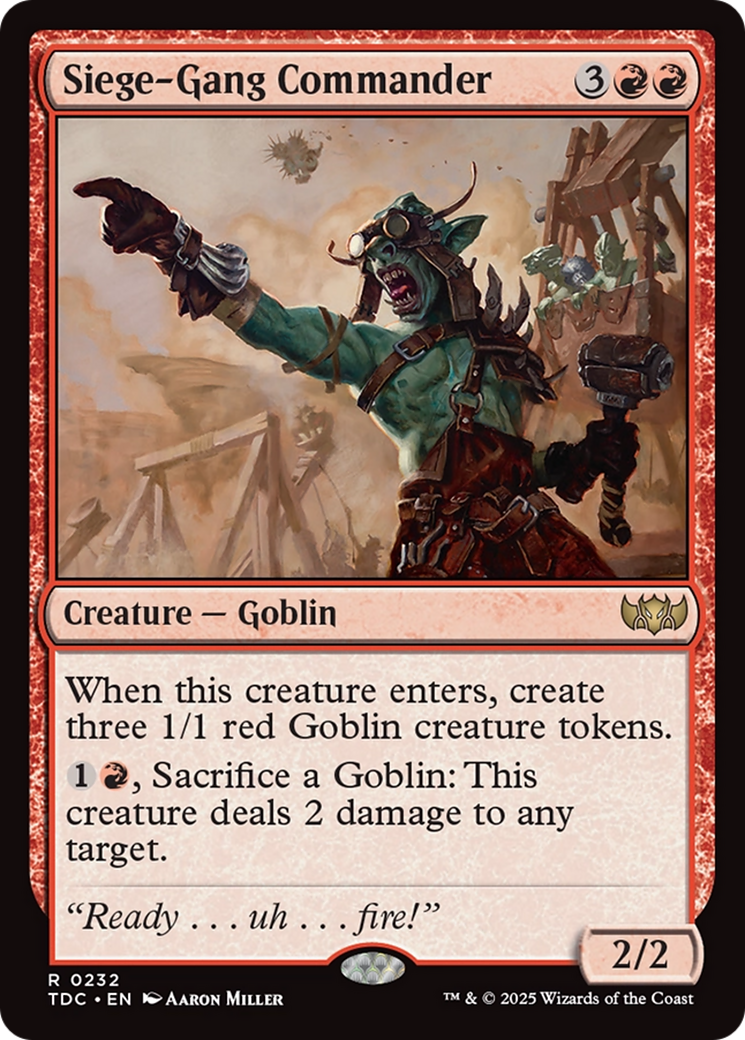 Siege-Gang Commander [Tarkir: Dragonstorm Commander] | Gamers Paradise