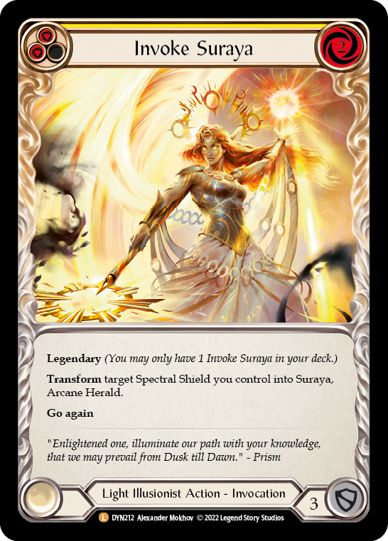 Invoke Suraya // Suraya, Archangel of Knowledge [DYN212] (Dynasty)  Rainbow Foil | Gamers Paradise