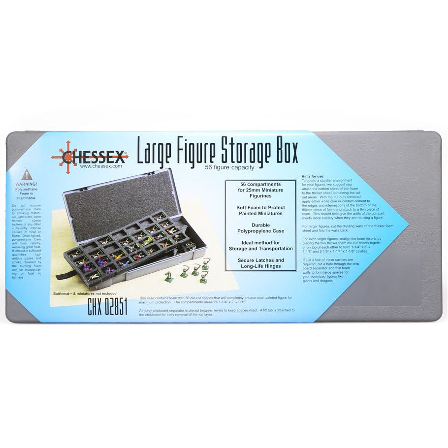 Chessex Figure Storage Box Large 56 Count | Gamers Paradise