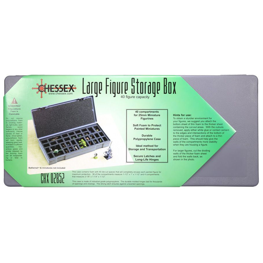 Chessex Figure Storage Box Large 40 Count | Gamers Paradise