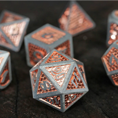 Copper Drake 7-Piece Metal Dice Set | Gamers Paradise