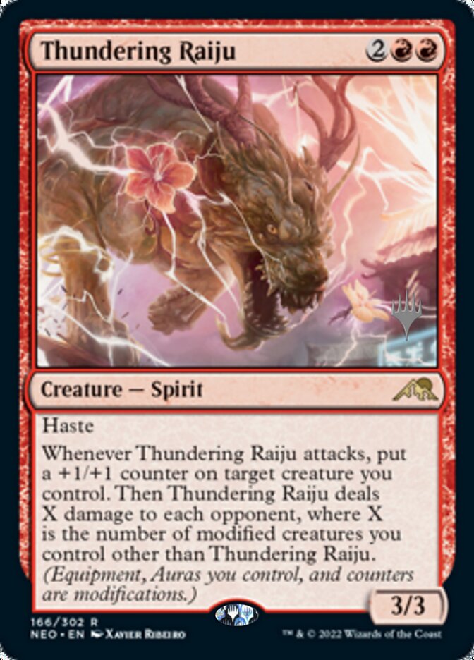 Thundering Raiju (Promo Pack) [Kamigawa: Neon Dynasty Promos] | Gamers Paradise