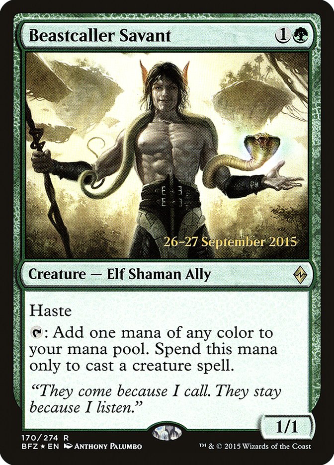 Beastcaller Savant [Battle for Zendikar Prerelease Promos] | Gamers Paradise