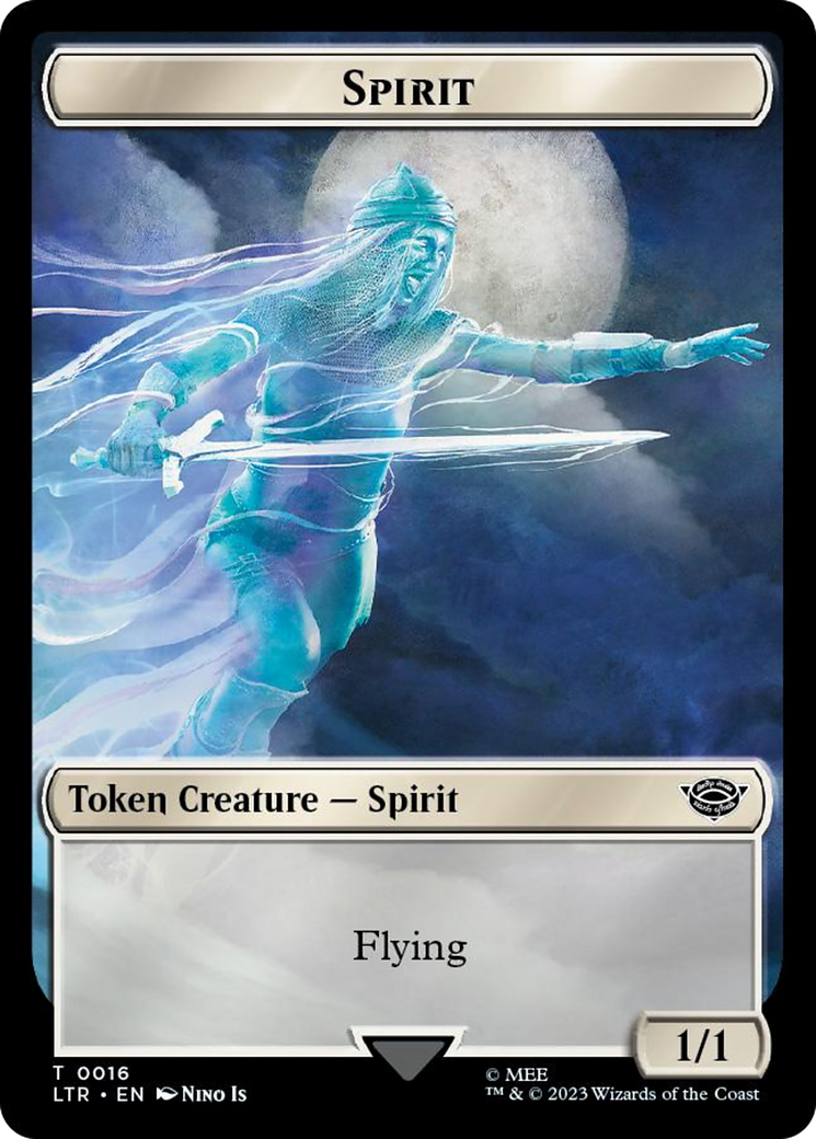 Spirit // Food (0023) Double-Sided Token (Surge Foil) [The Lord of the Rings: Tales of Middle-Earth Tokens] | Gamers Paradise