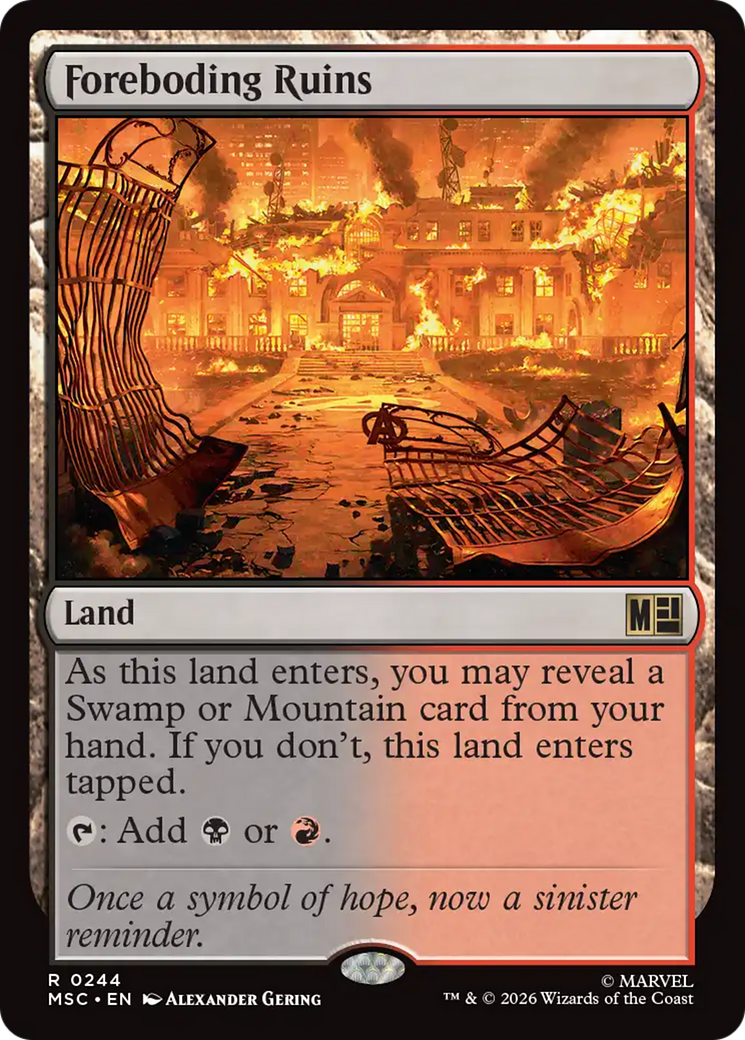 Foreboding Ruins (Surge Foil) [Marvel Super Heroes Commander] | Gamers Paradise