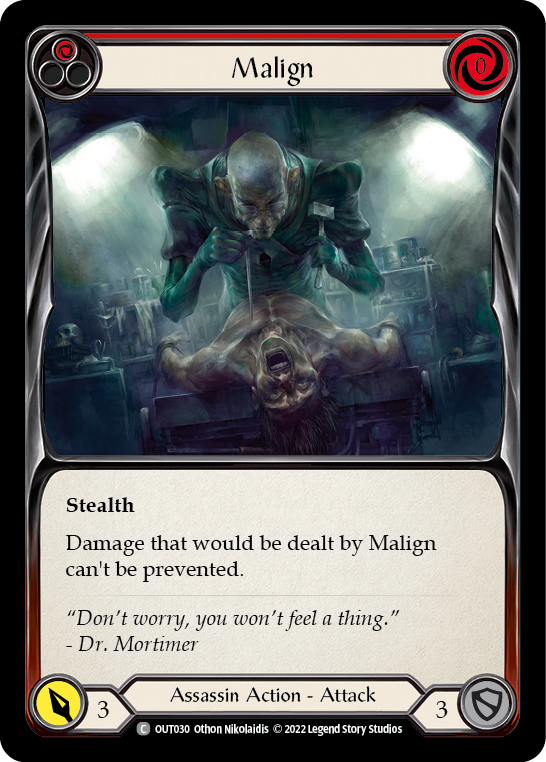 Malign (Red) [OUT030] (Outsiders)  Rainbow Foil | Gamers Paradise