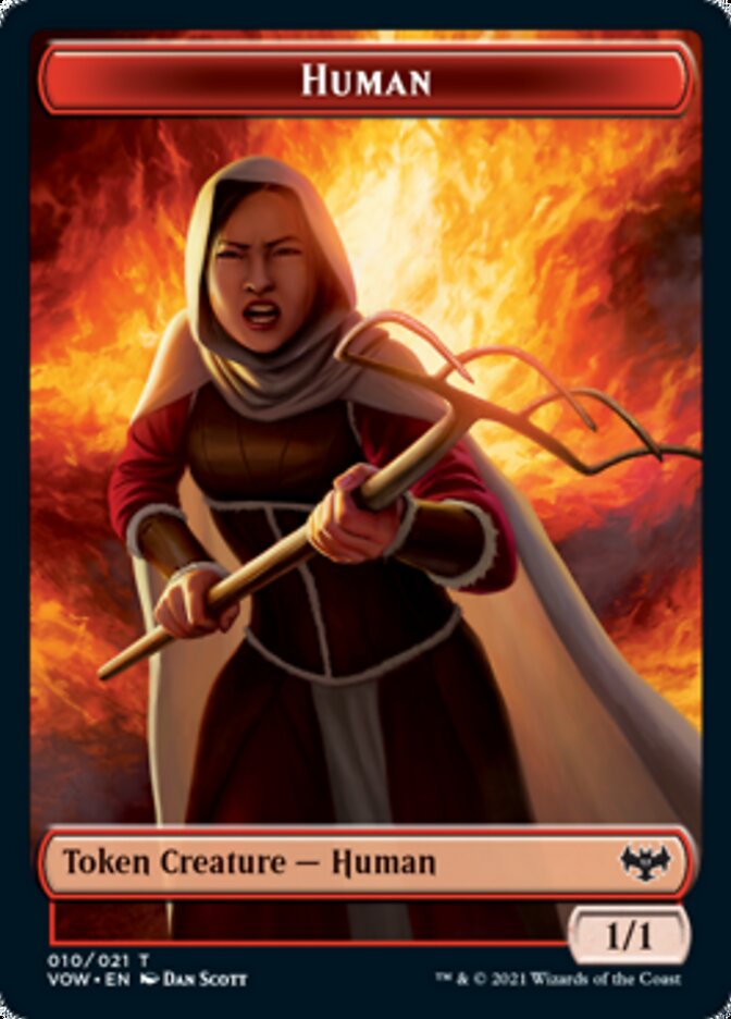 Wolf (011) // Human (010) Double-Sided Token [Innistrad: Crimson Vow Tokens] | Gamers Paradise