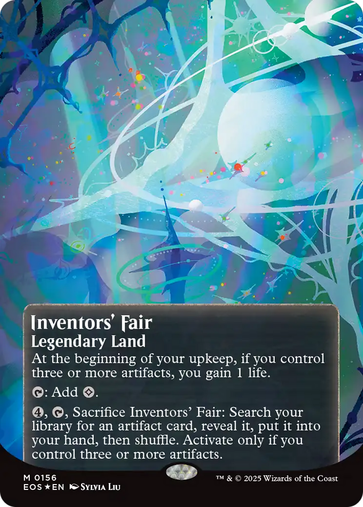 Inventors' Fair (0156) (Borderless) (Galaxy Foil) [Edge of Eternities: Stellar Sights] | Gamers Paradise