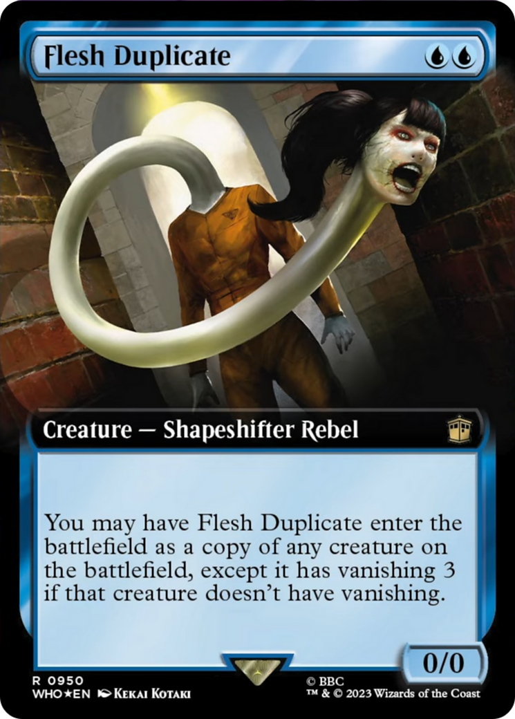 Flesh Duplicate (Extended Art) (Surge Foil) [Doctor Who] | Gamers Paradise