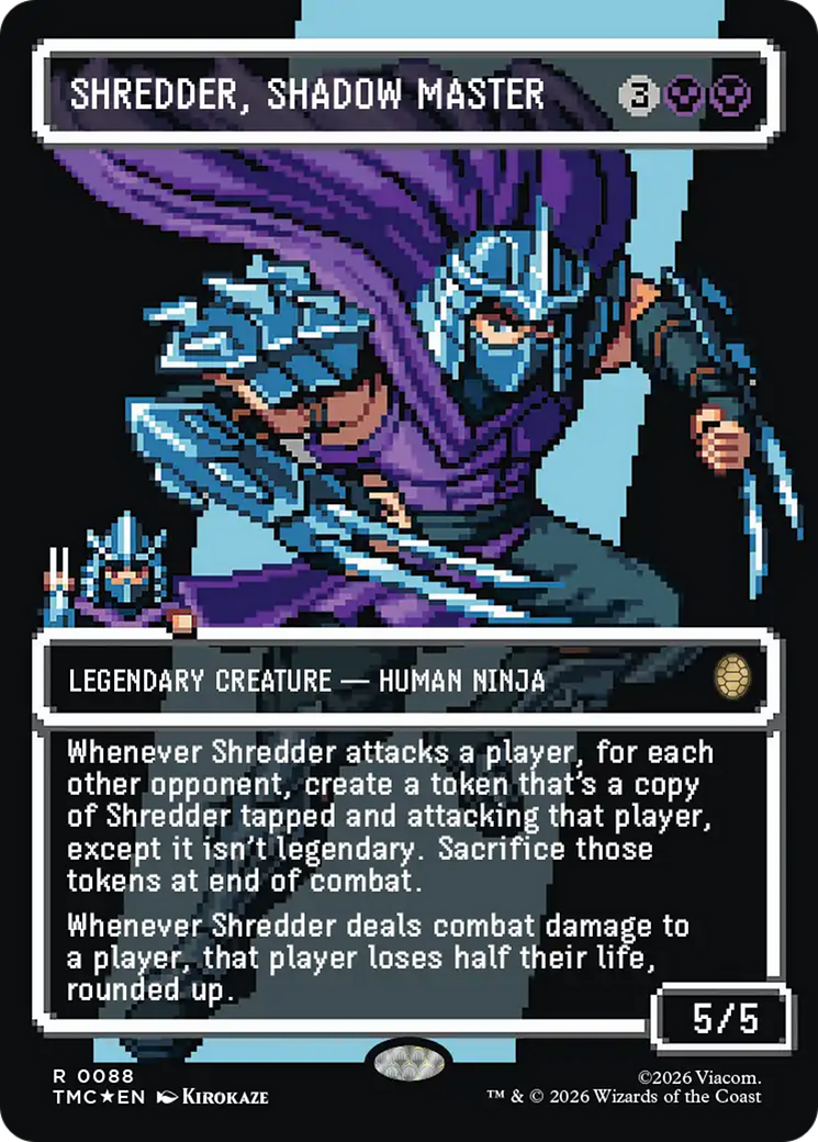 Shredder, Shadow Master (Borderless) (Surge Foil) [Teenage Mutant Ninja Turtles Commander] | Gamers Paradise