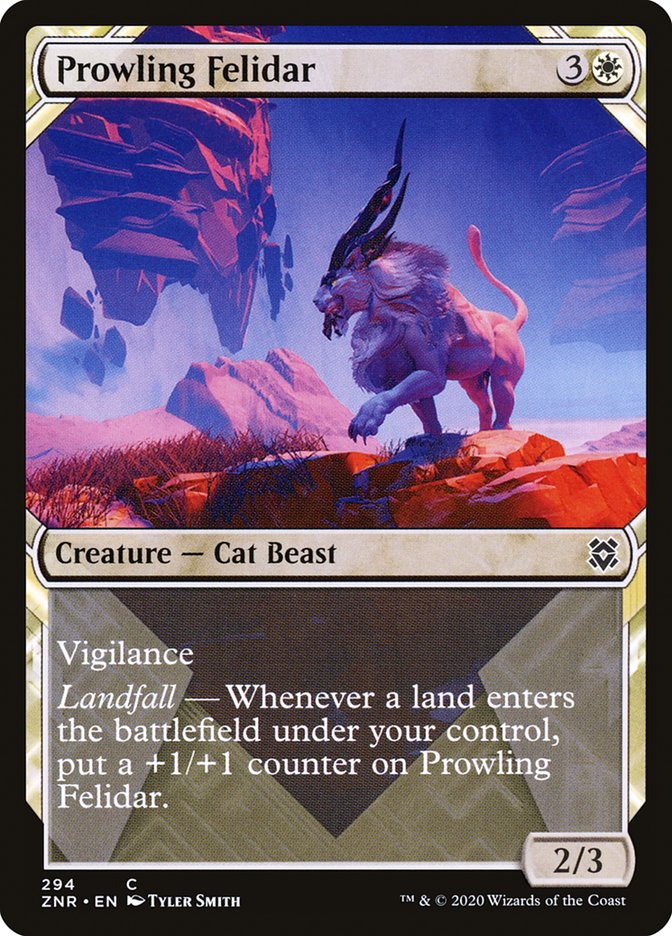 Prowling Felidar (Showcase) [Zendikar Rising] | Gamers Paradise