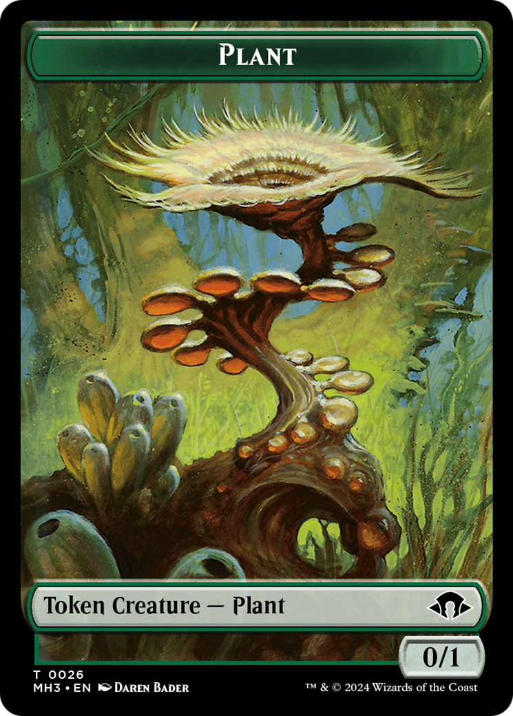 Ape // Plant Double-Sided Token [Modern Horizons 3 Commander Tokens] | Gamers Paradise
