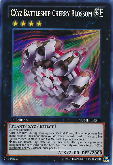 CXyz Battleship Cherry Blossom [NUMH-EN044] Secret Rare | Gamers Paradise