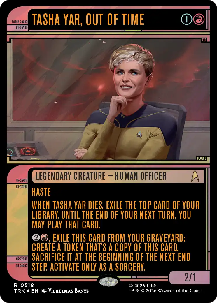 Tasha Yar, Out of Time (Showcase) (Surge Foil) [Star Trek] | Gamers Paradise
