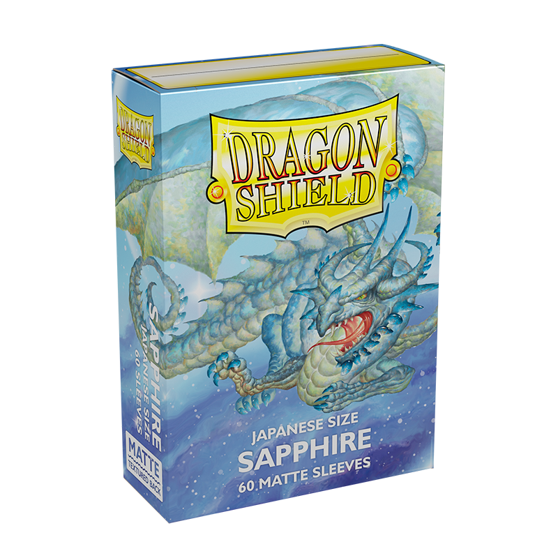 Dragon Shield: Japanese Size 60ct Sleeves - Sapphire (Matte) | Gamers Paradise