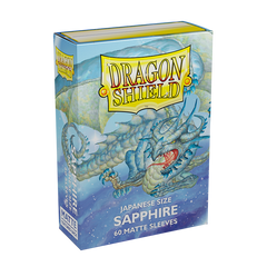 Dragon Shield: Japanese Size 60ct Sleeves - Sapphire (Matte) | Gamers Paradise