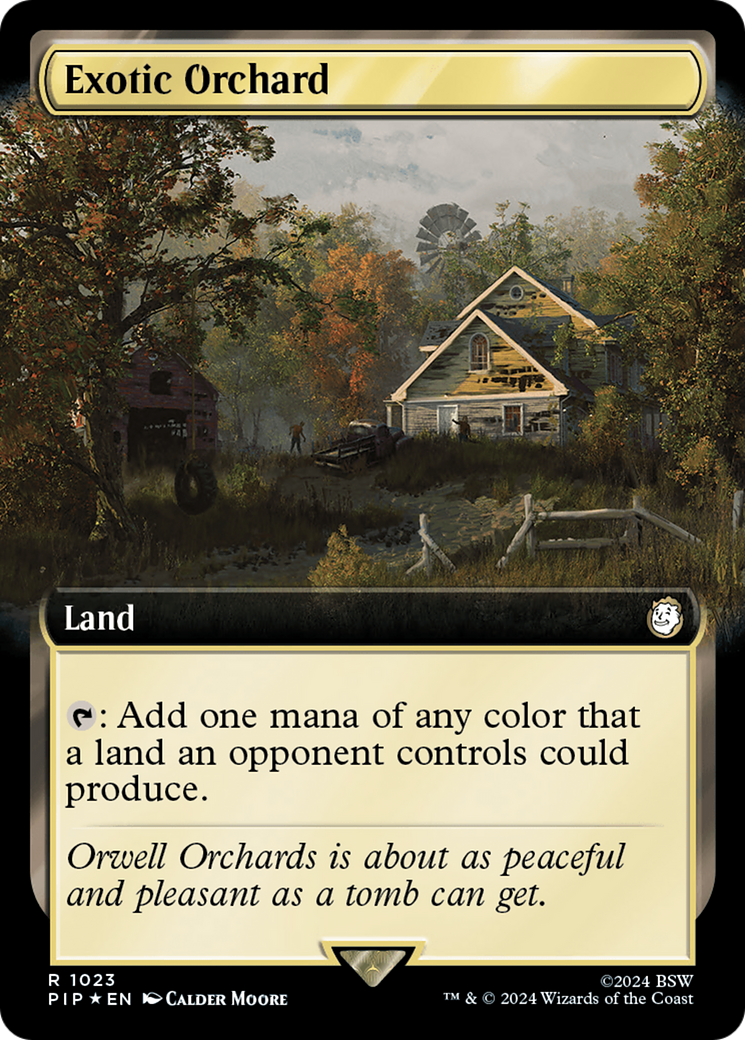 Exotic Orchard (Extended Art) (Surge Foil) [Fallout] | Gamers Paradise