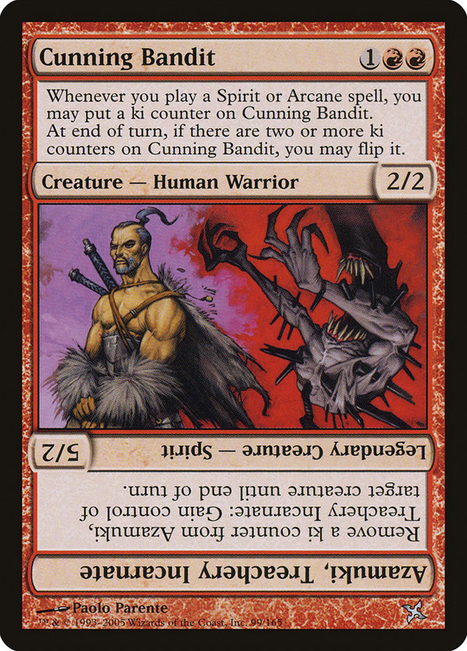 Cunning Bandit // Azamuki, Treachery Incarnate [Betrayers of Kamigawa] | Gamers Paradise