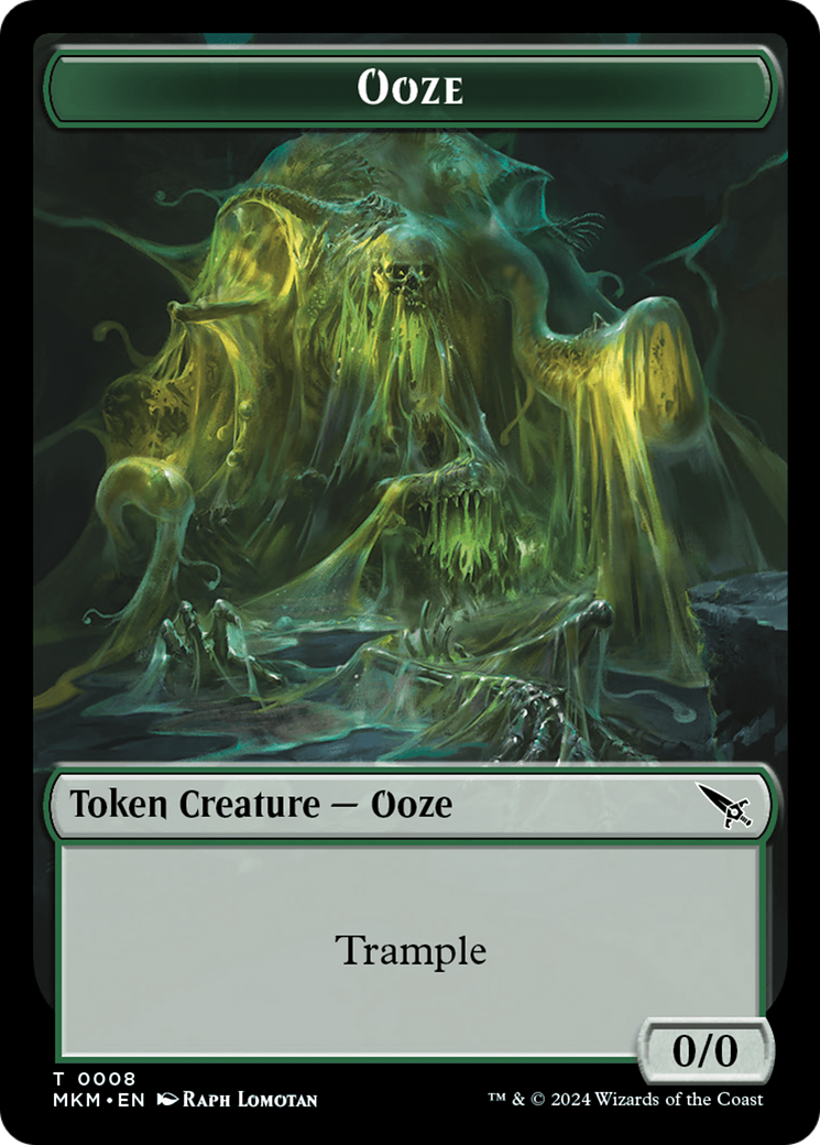 Ooze // A Mysterious Creature Double-Sided Token [Murders at Karlov Manor Tokens] | Gamers Paradise